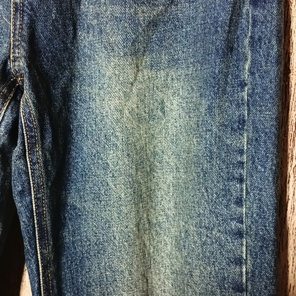 NEW jeans dark wash cross closure button fly straight leg flattering size 0 - Picture 3 of 10